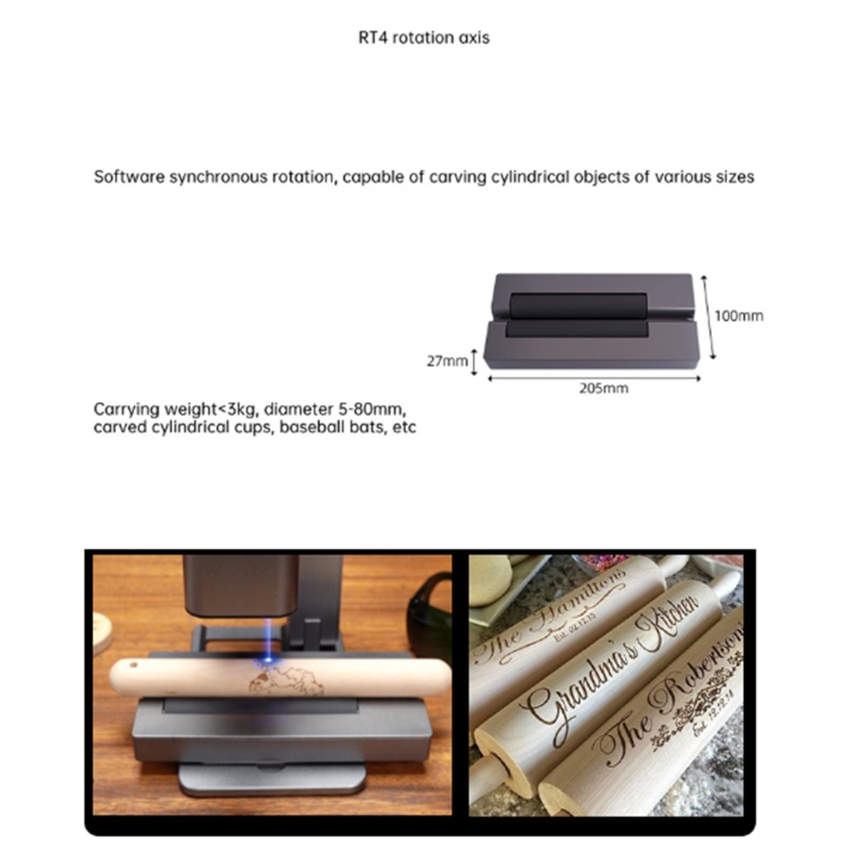 R4 Rotary pour machine de grav - Rotary Axis Laser Engraver avis et prix