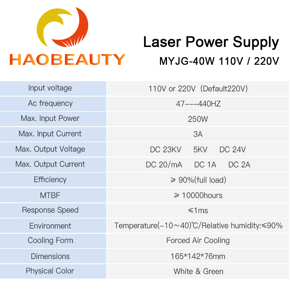 HAOBEAUTY MYJG-40 CO2 Laser Al - Industrial Laser Technology avis et prix