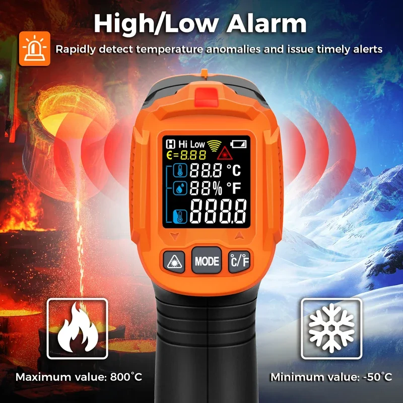 Thermomètre infrarouge -50~380 - Industrial Laser Temperature avis et prix